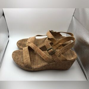 Kork-Ease AVA cork wedge sandals womens 10